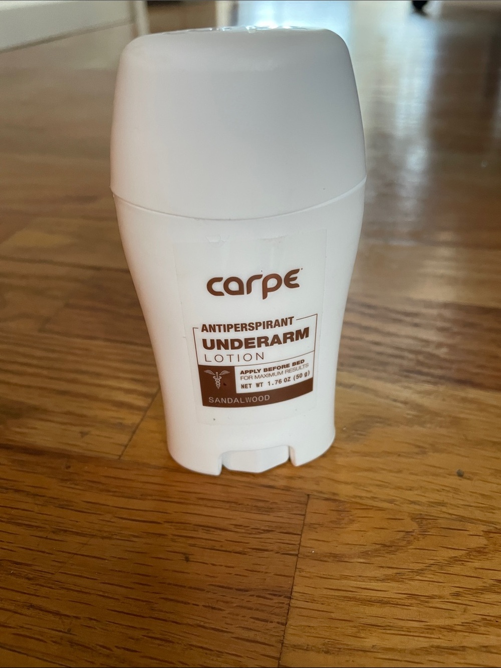 NWT - Carpe Sandalwood Antiperspirant Underarm Lotion - White